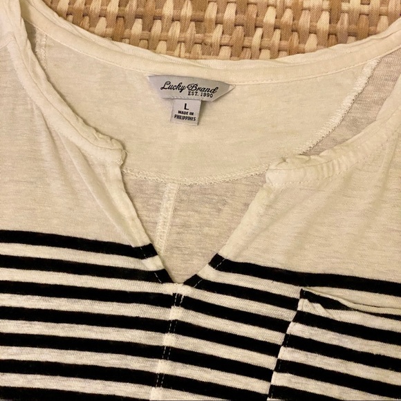 🍀 LUCKY BRAND pocket linen top - Picture 2 of 7